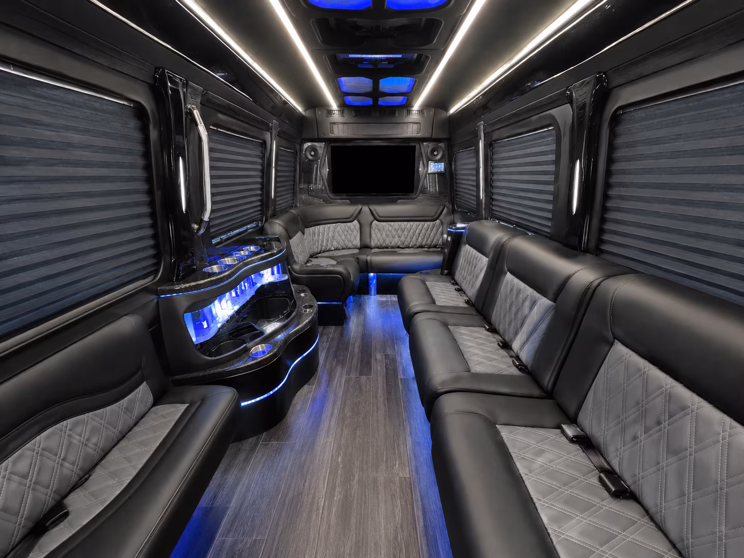 newton 30 passenger party bus interior