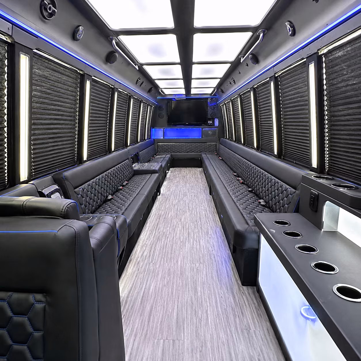 newton party bus rentals inside